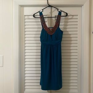 Candie’s | Teal Dress with Accent Beading